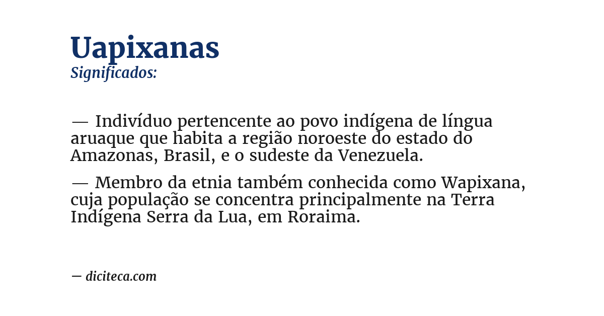 Significado de uapixanas
