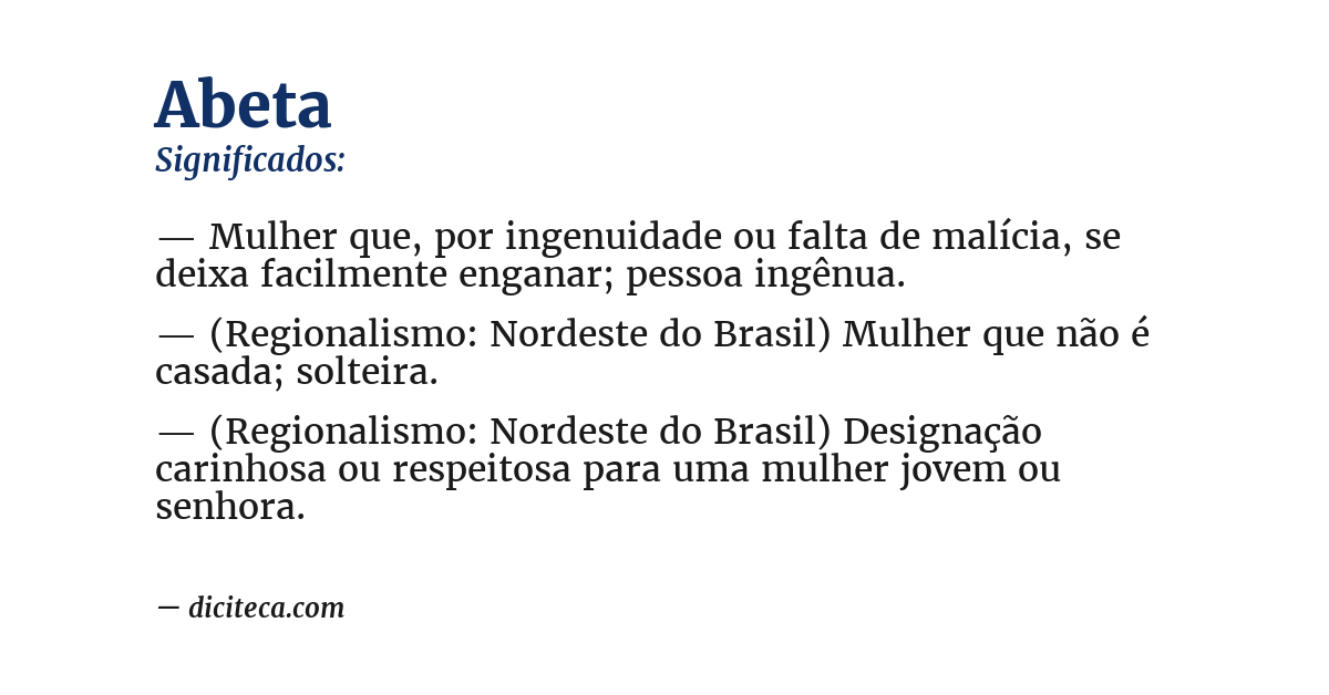 Significado de abeta