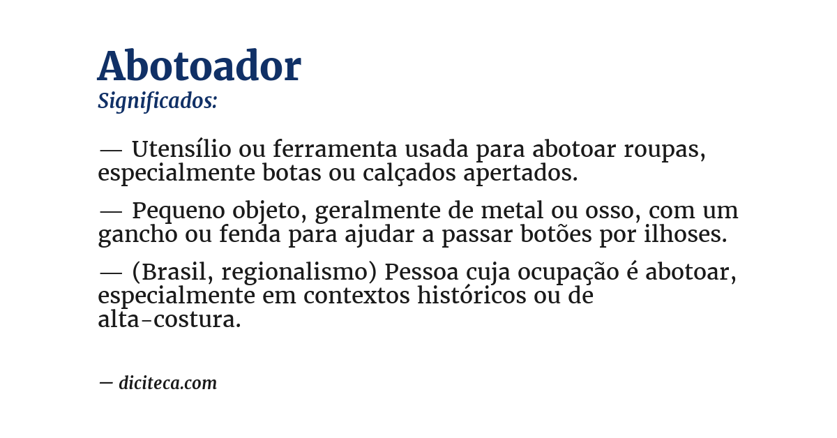 Significado de abotoador