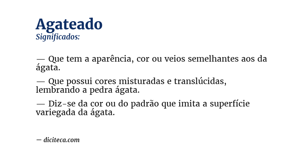 Significado de agateado