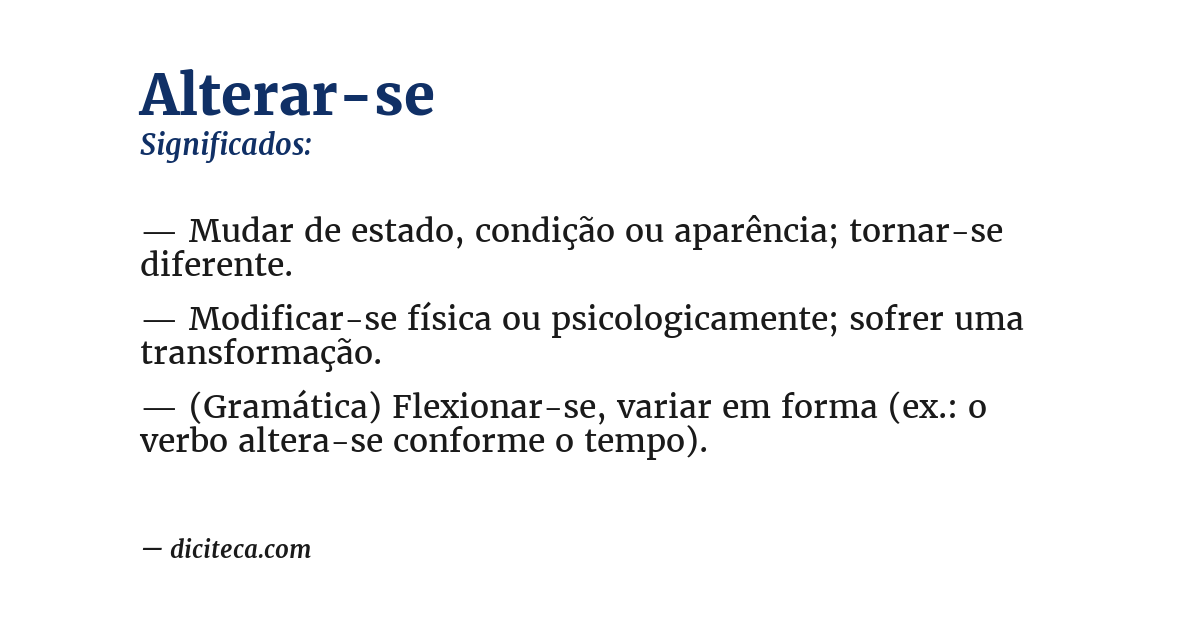 Significado de alterar-se