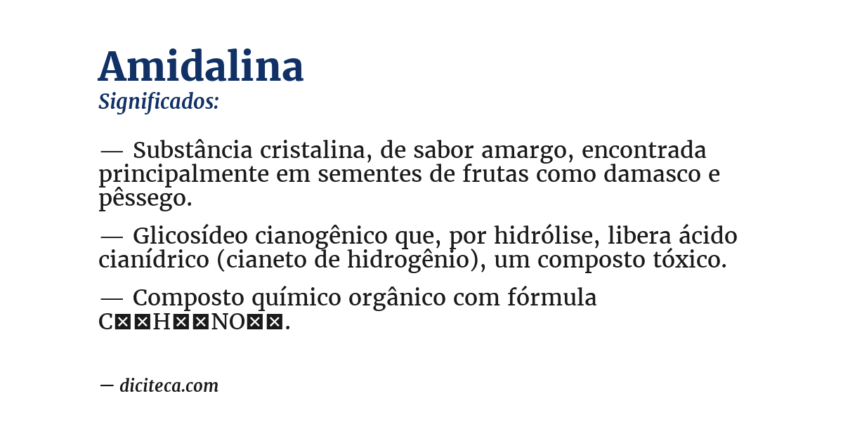 Significado de amidalina
