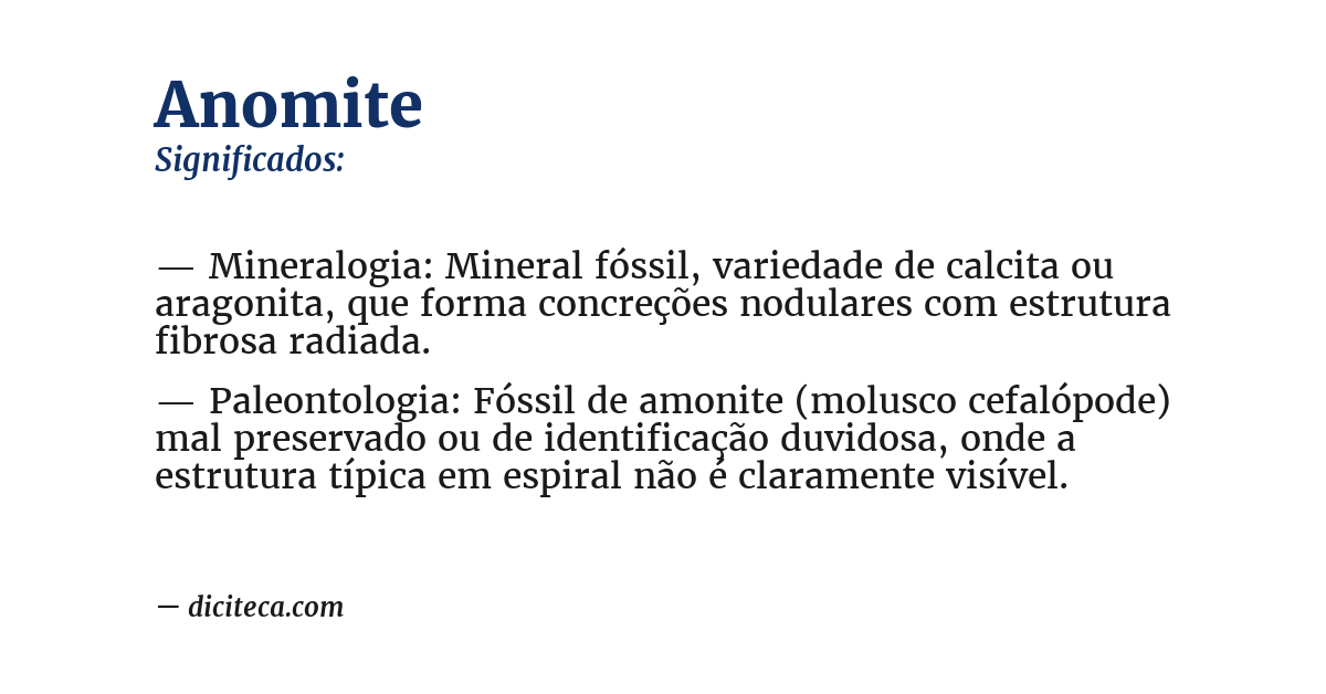 Significado de anomite