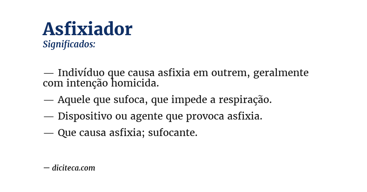 Significado de asfixiador