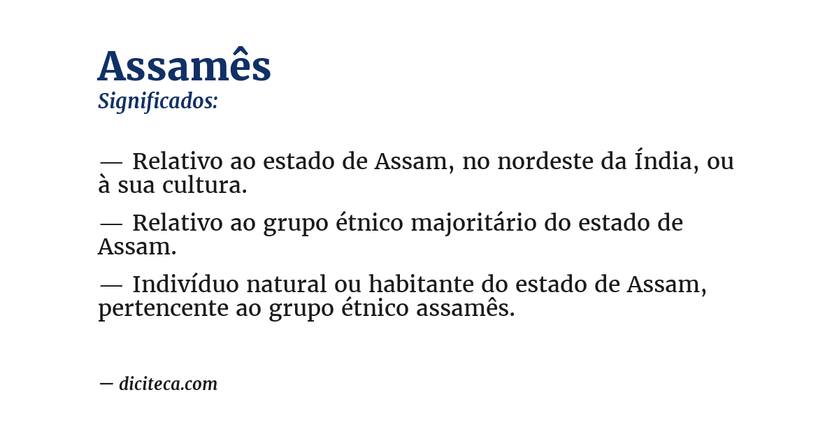 Significado de assamês