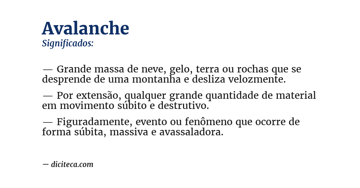 Significado de avalanche