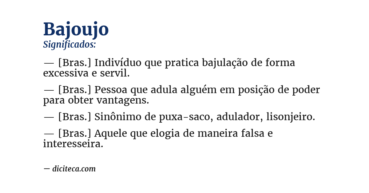 Significado de bajoujo