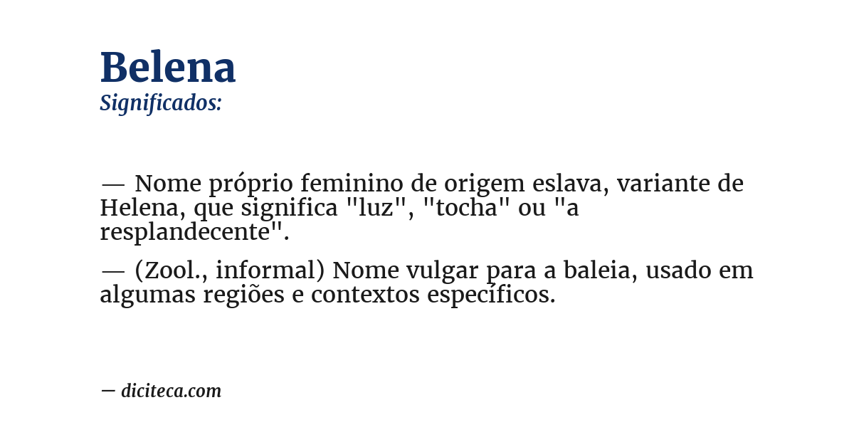 Significado de belena