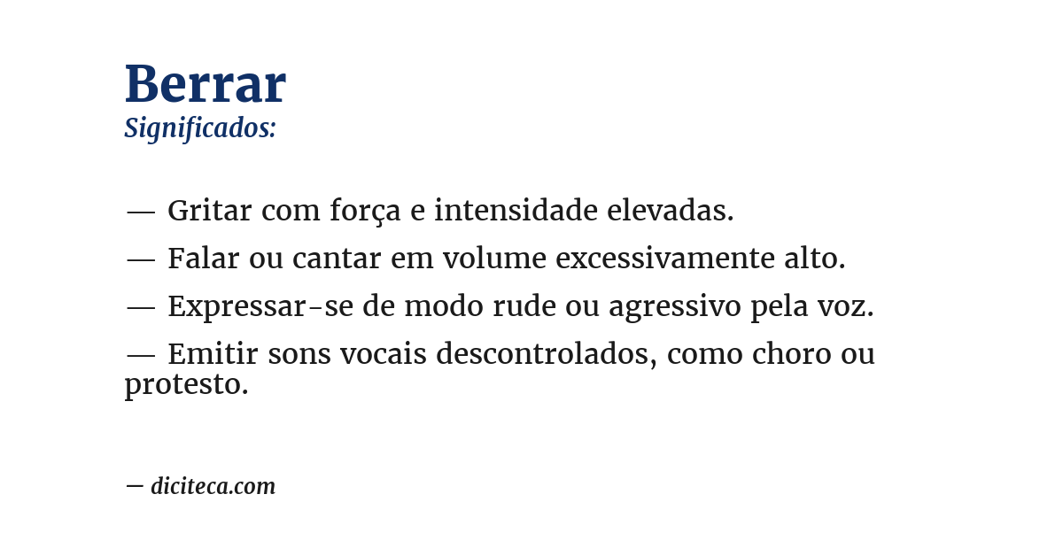 Significado de berrar