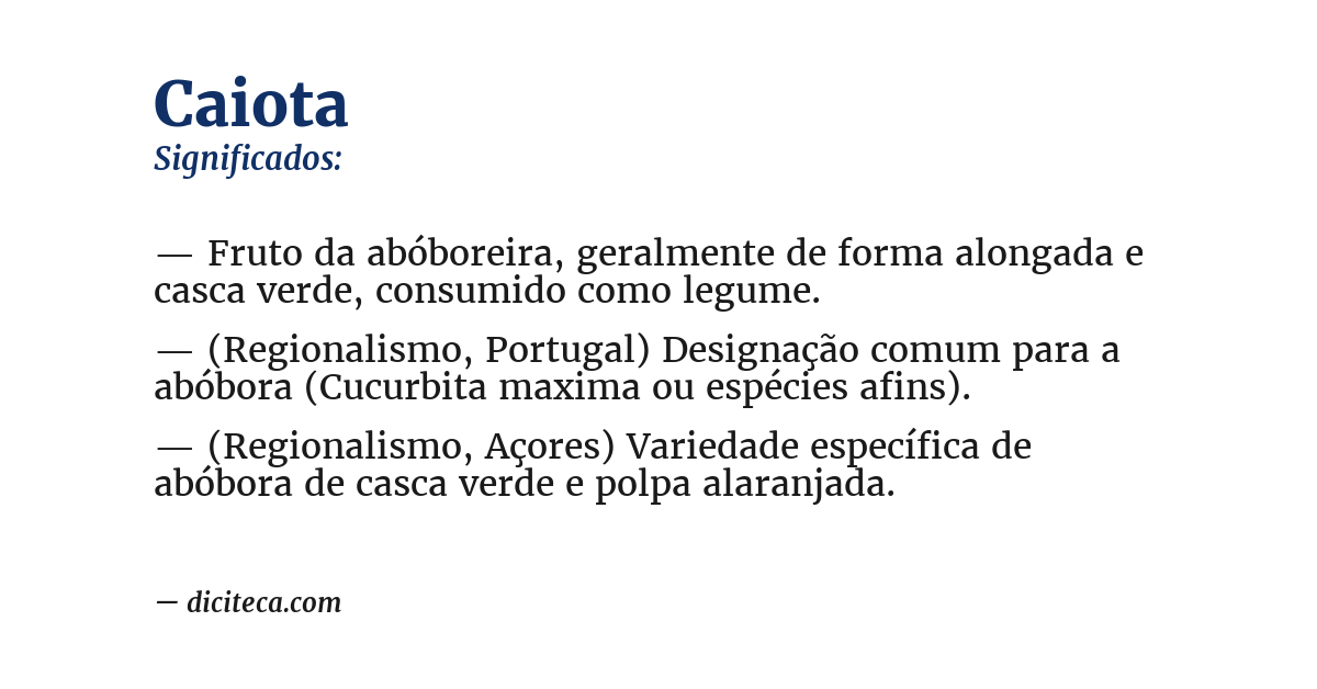 Significado de caiota