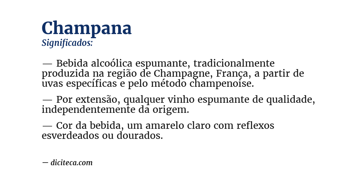 Significado de champana