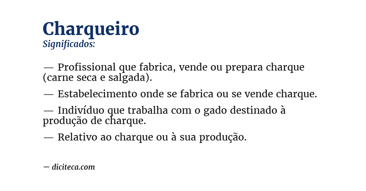 Significado de charqueiro