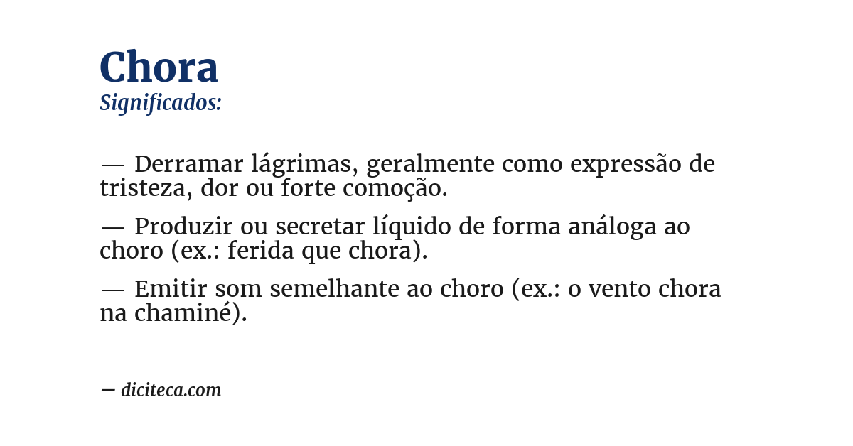 Significado de chora