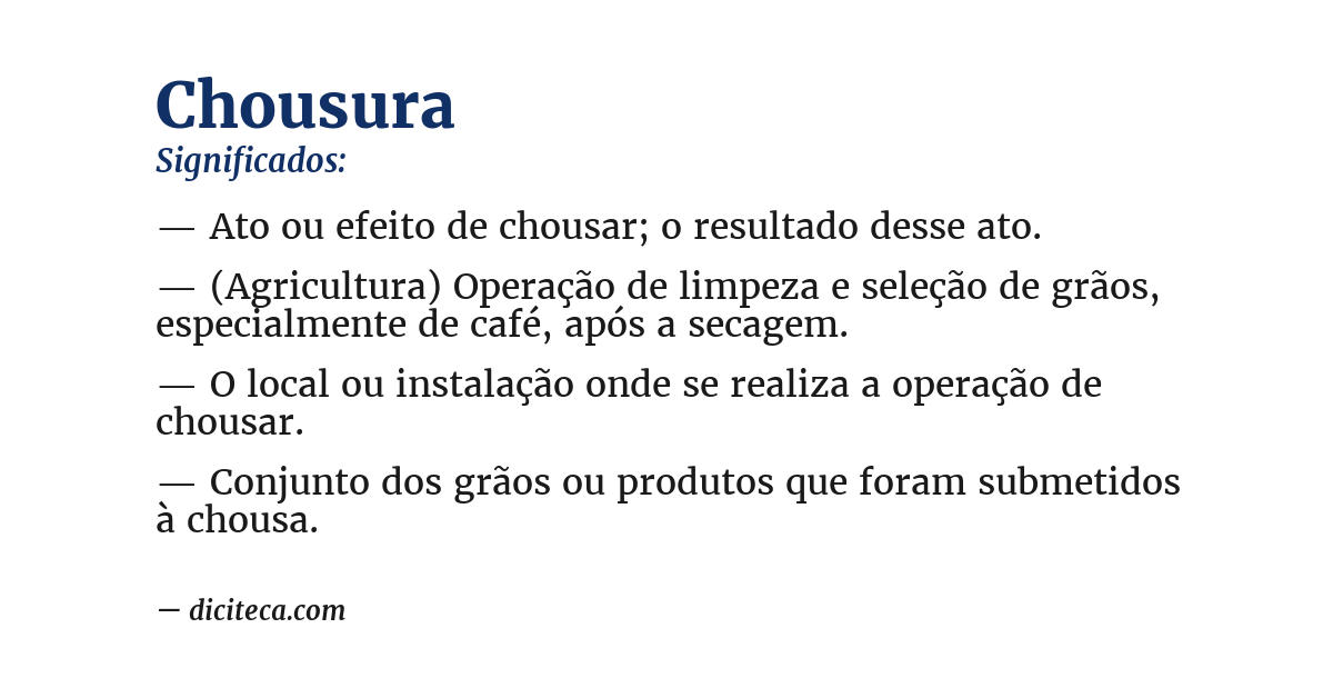 Significado de chousura