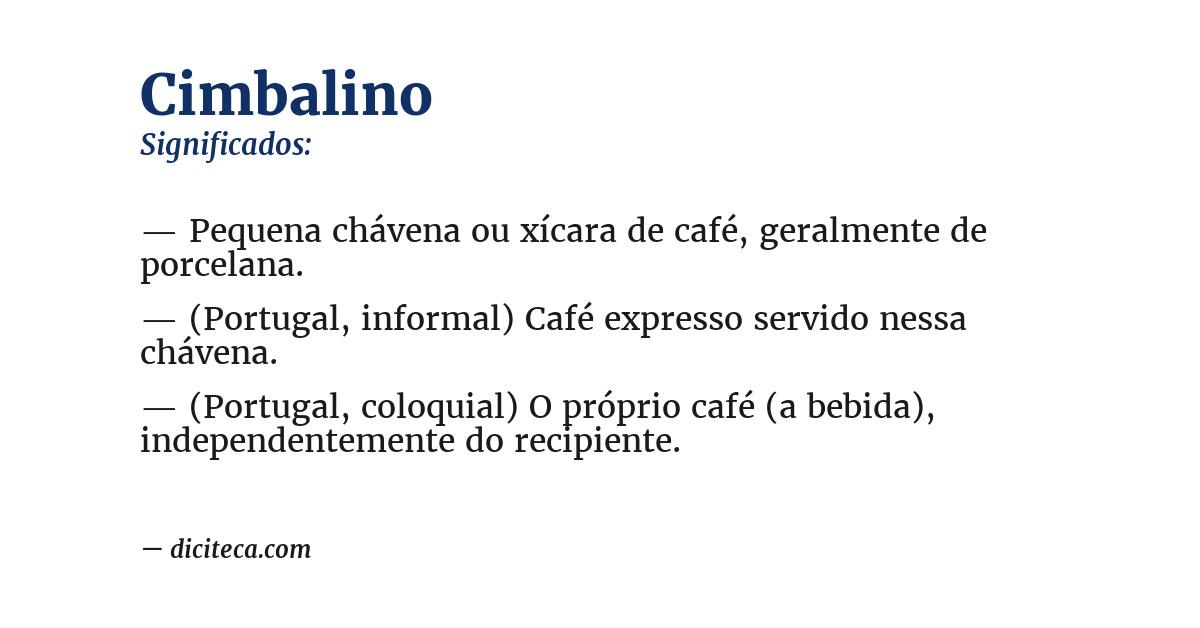 Significado de cimbalino
