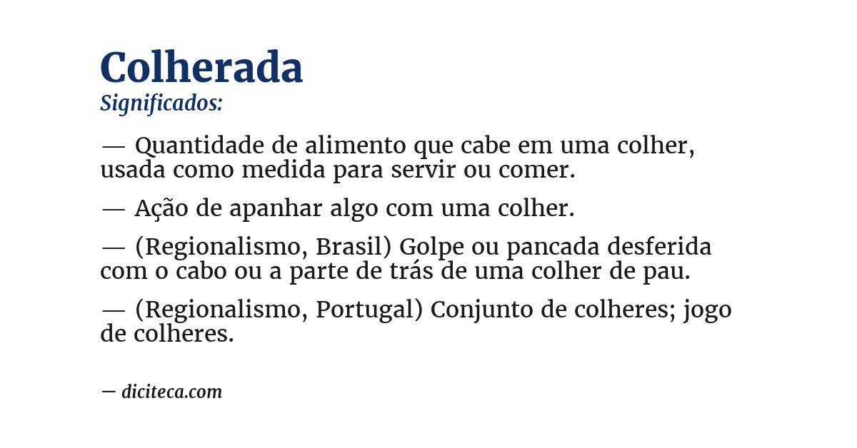 Significado de colherada