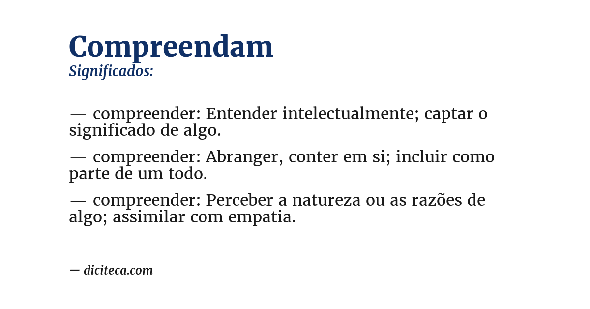 Significado de compreendam