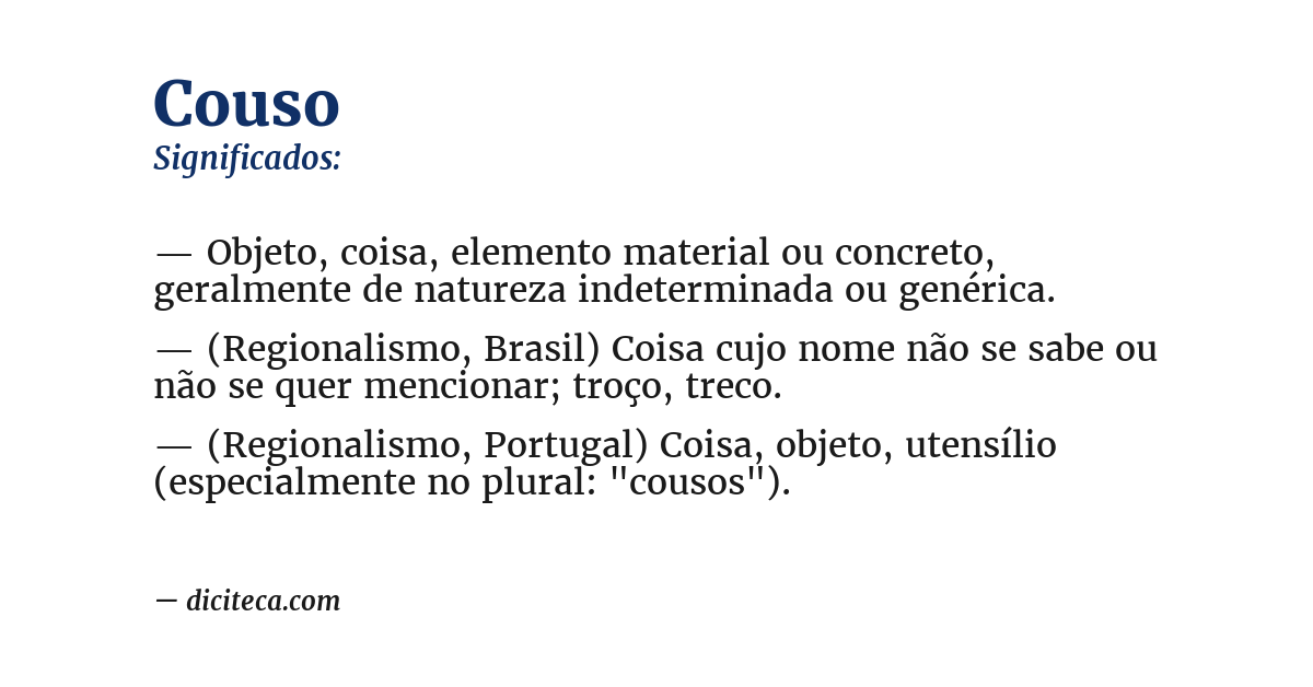 Significado de couso