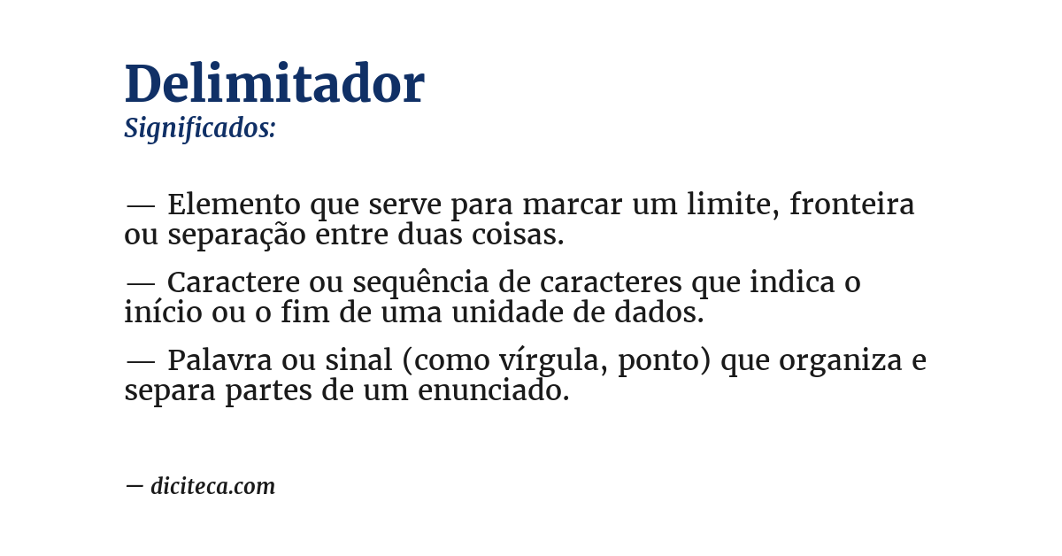 Significado de delimitador