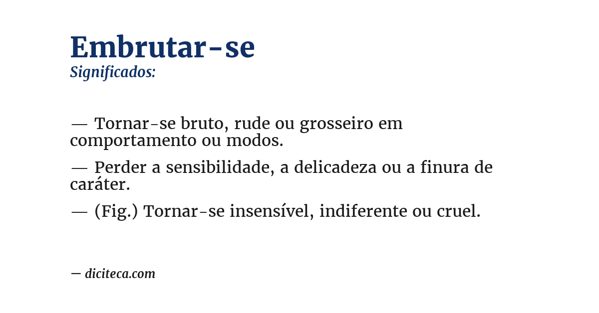 Significado de embrutar-se