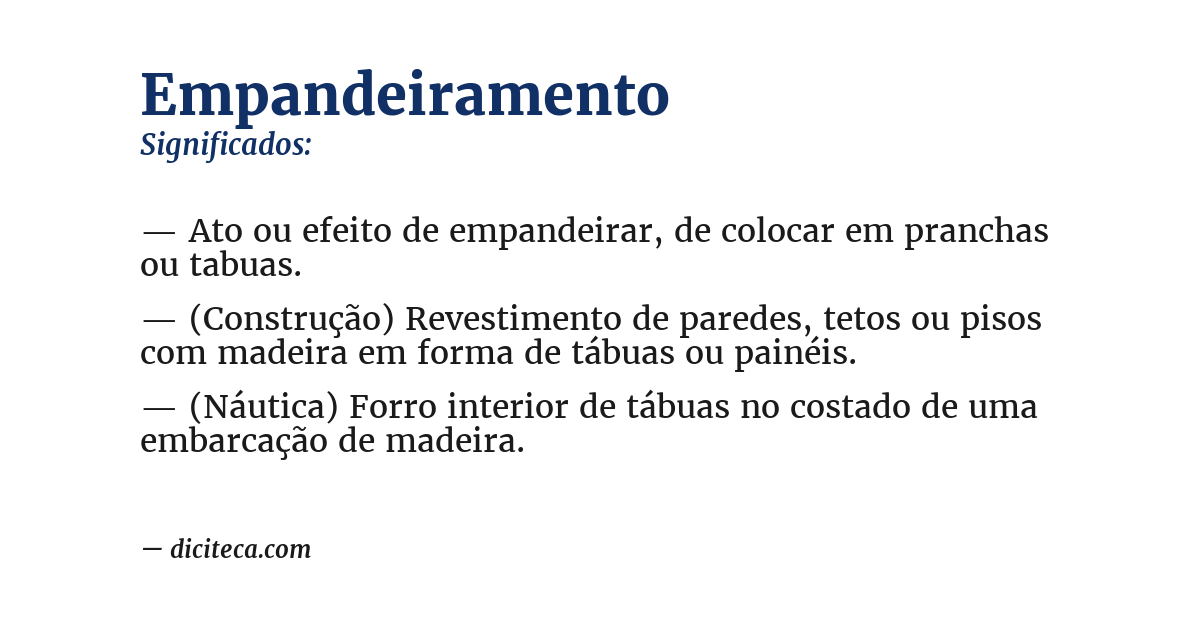 Significado de empandeiramento