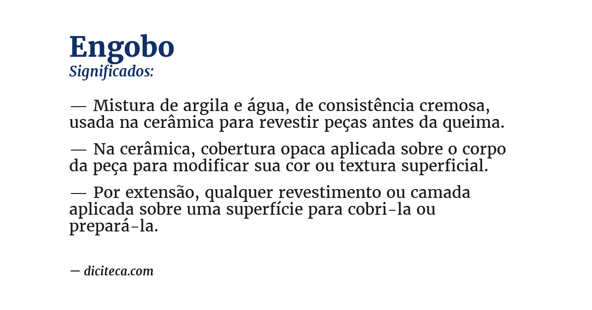 Significado de engobo