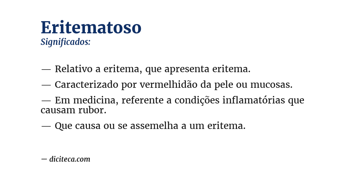 Significado de eritematoso