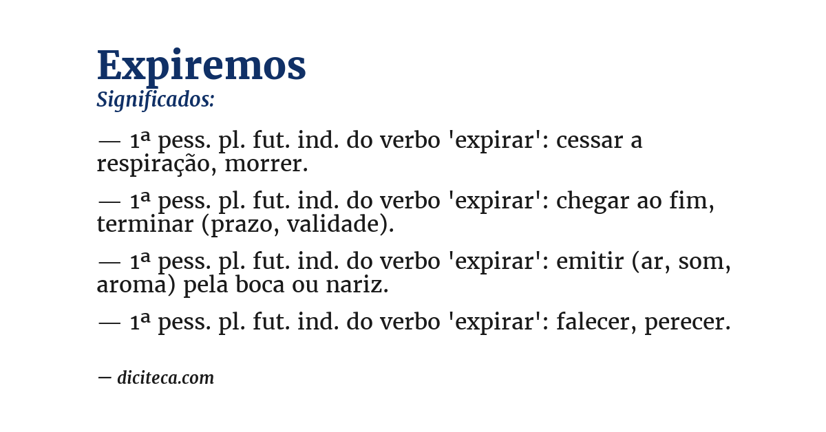 Significado de expiremos