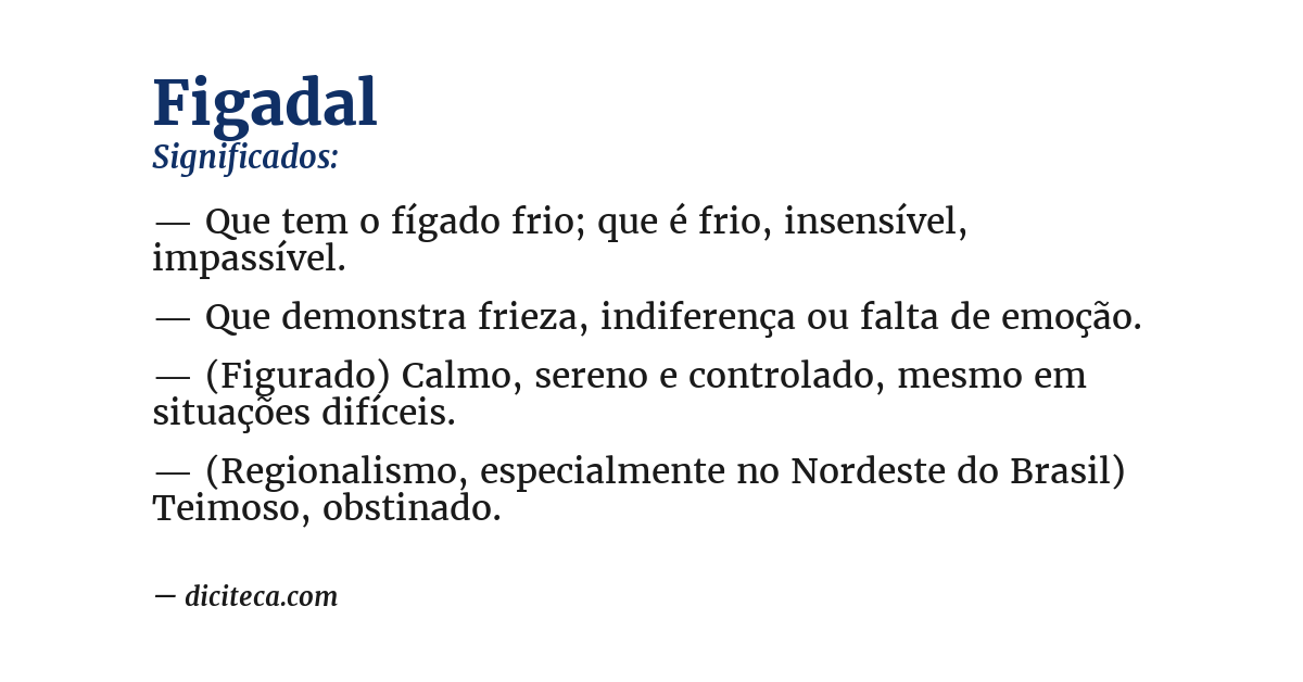 Significado de figadal