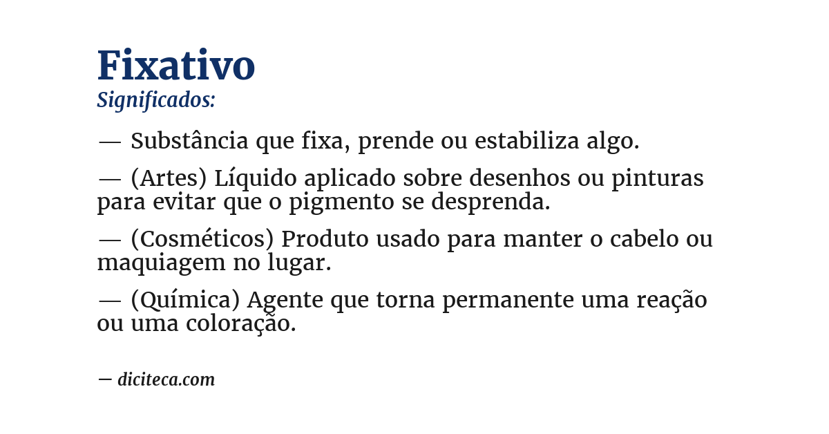 Significado de fixativo