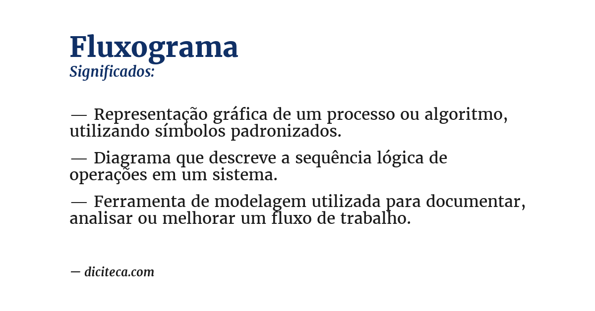 Significado de fluxograma