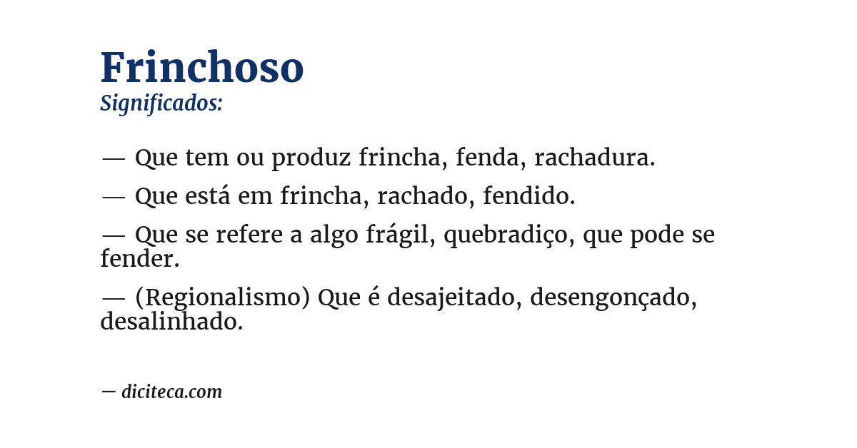 Significado de frinchoso