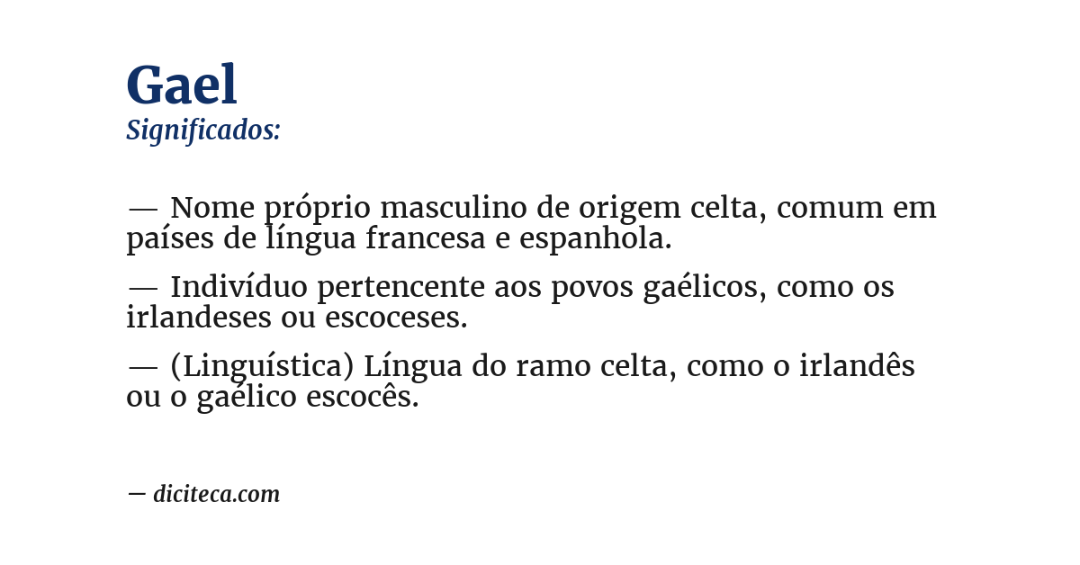 Significado de gael