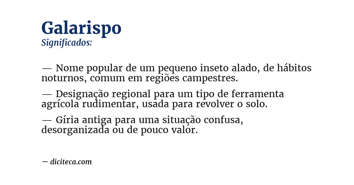 Significado de galarispo