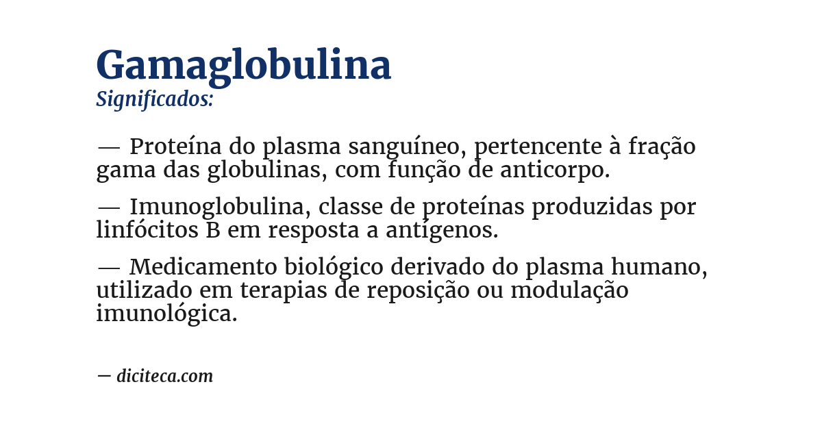 Significado de gamaglobulina