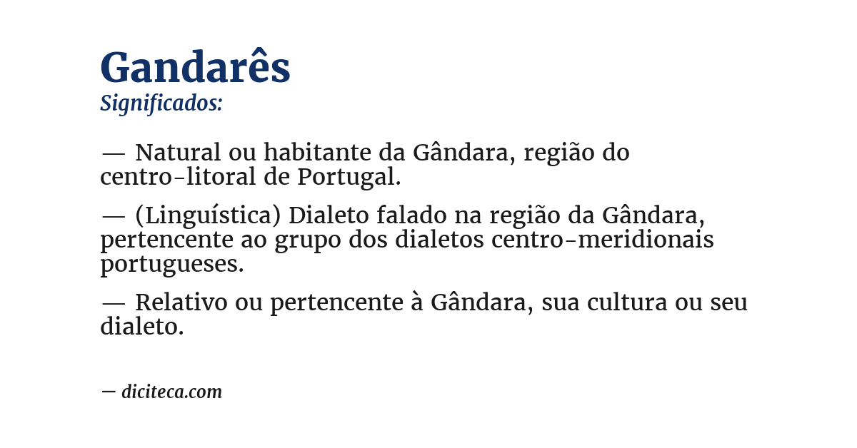 Significado de gandarês