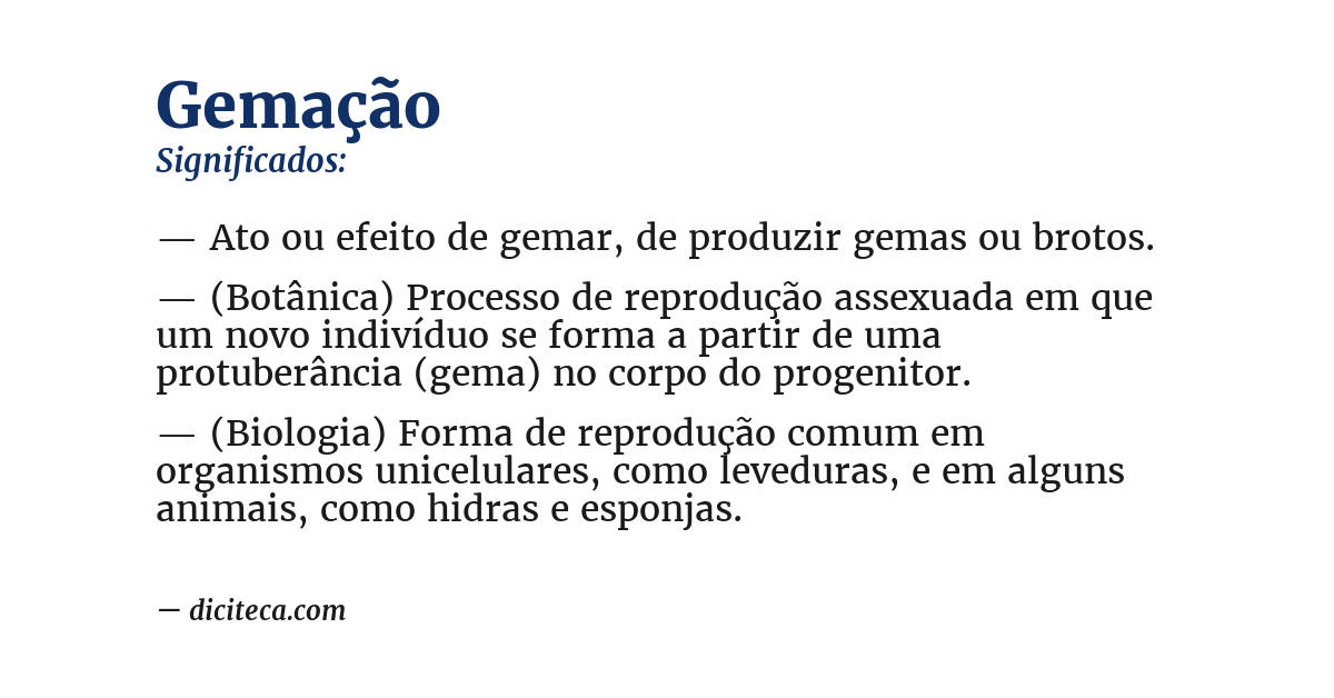 Significado de gemação