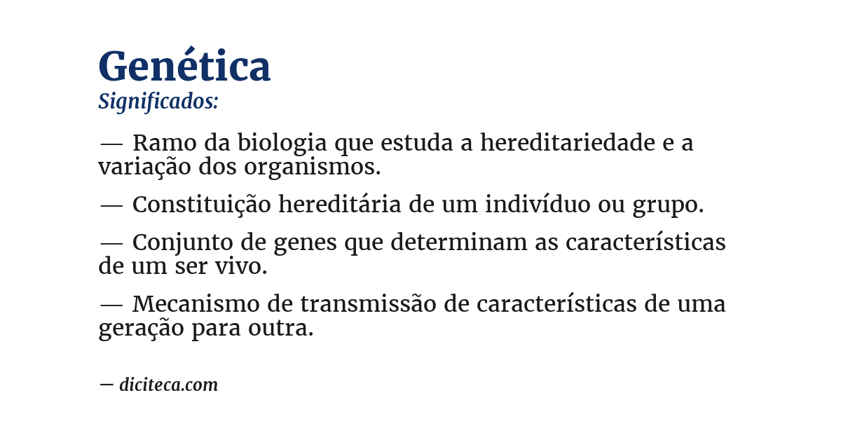 Significado de genética