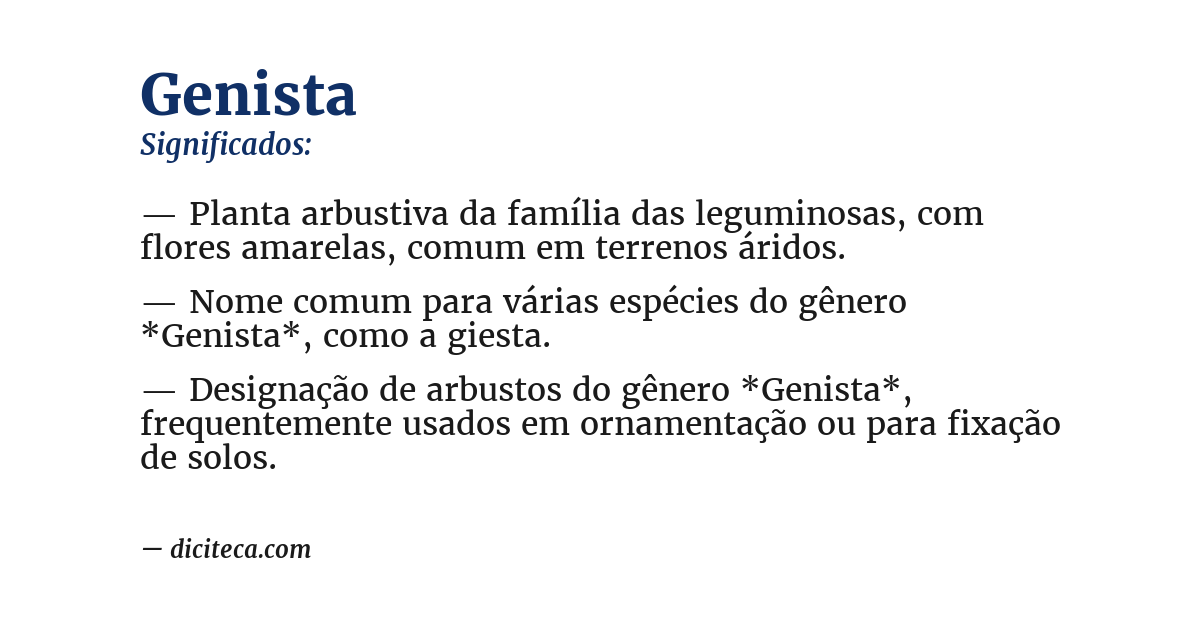 Significado de genista