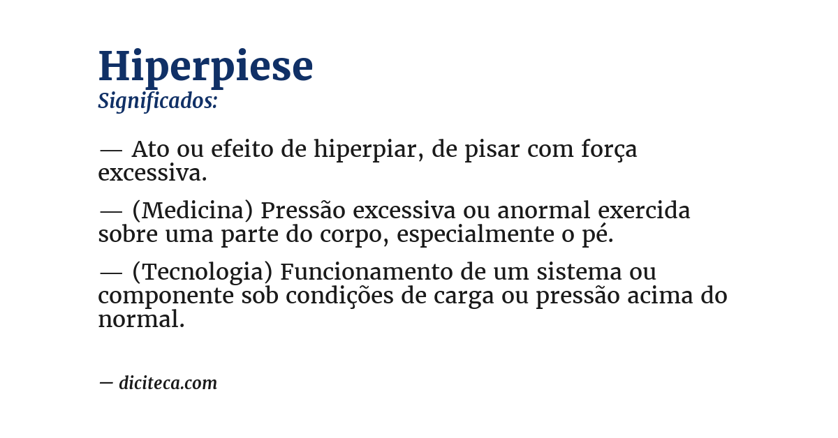 Significado de hiperpiese