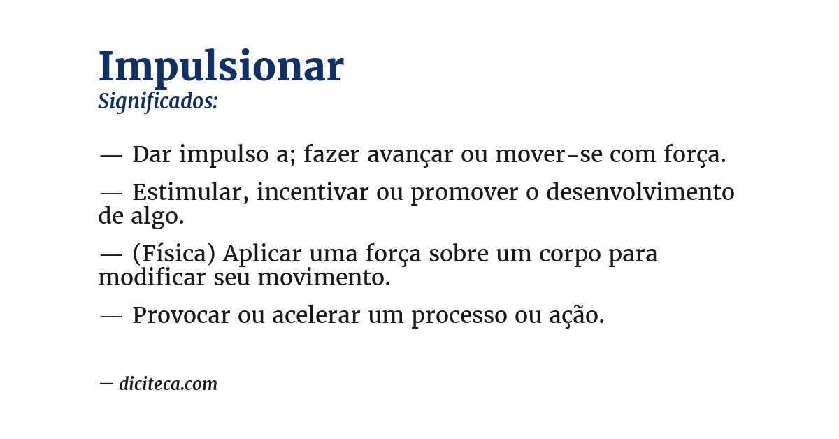 Significado de impulsionar