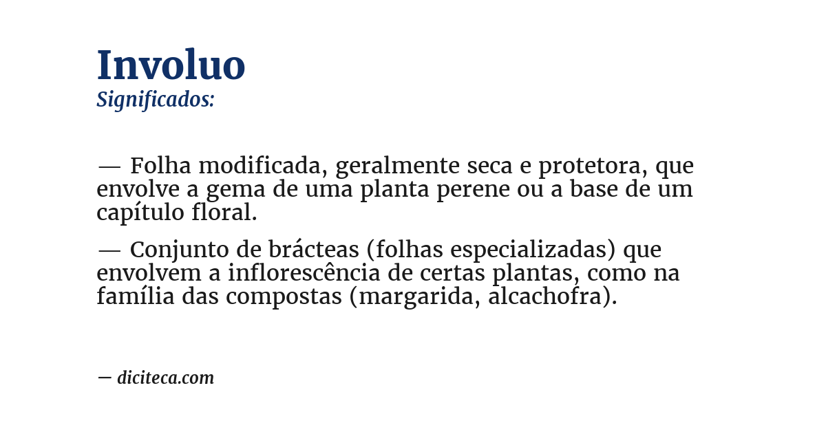 Significado de involuo