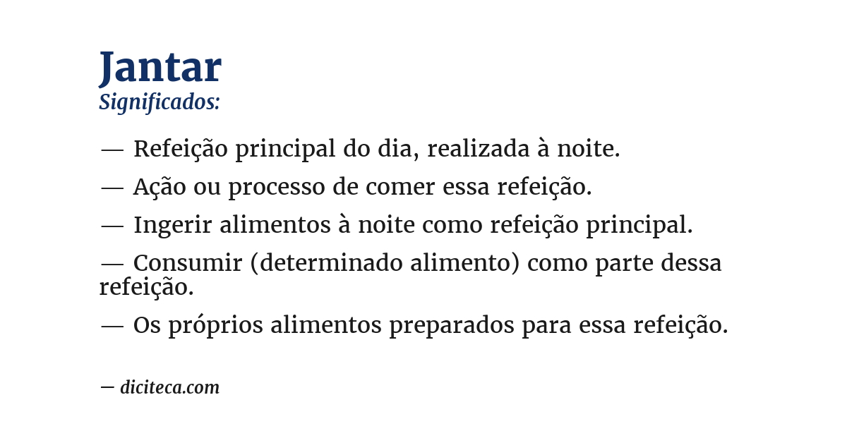 Significado de jantar