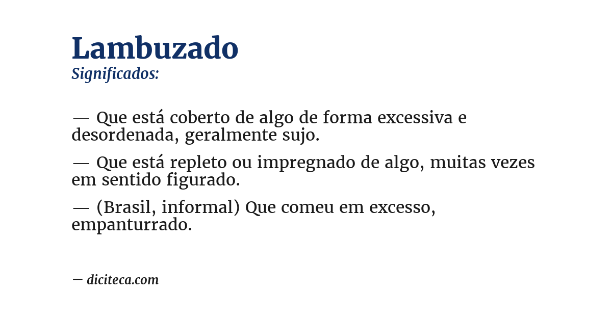 Significado de lambuzado