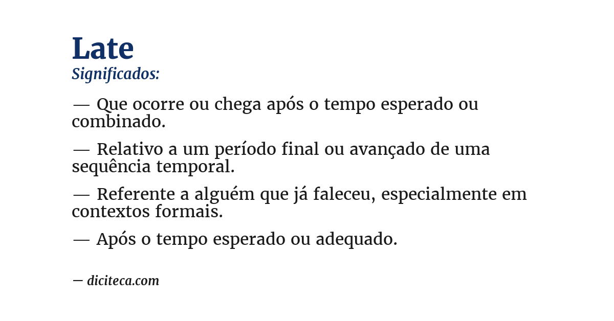 Significado de late