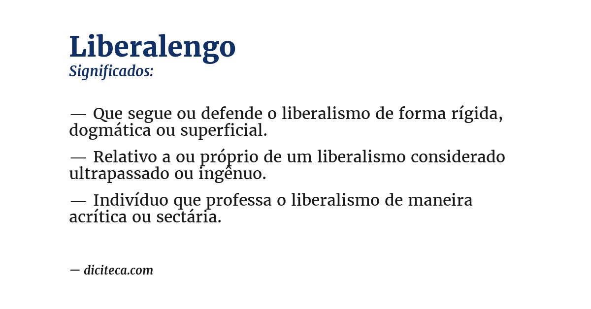 Significado de liberalengo