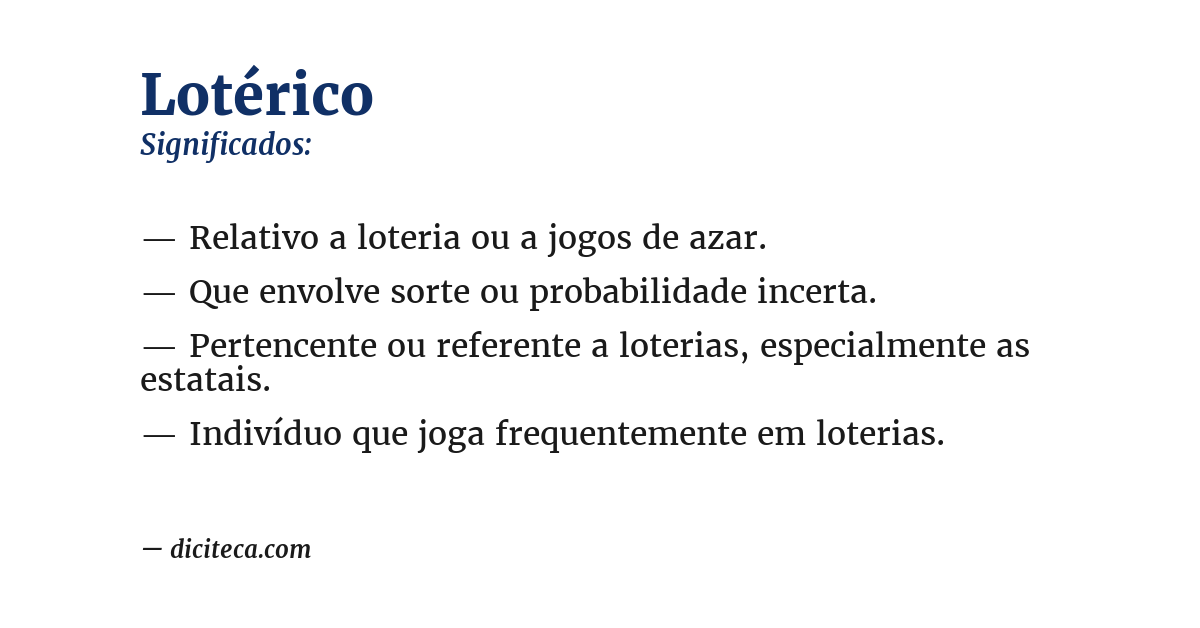 Significado de lotérico