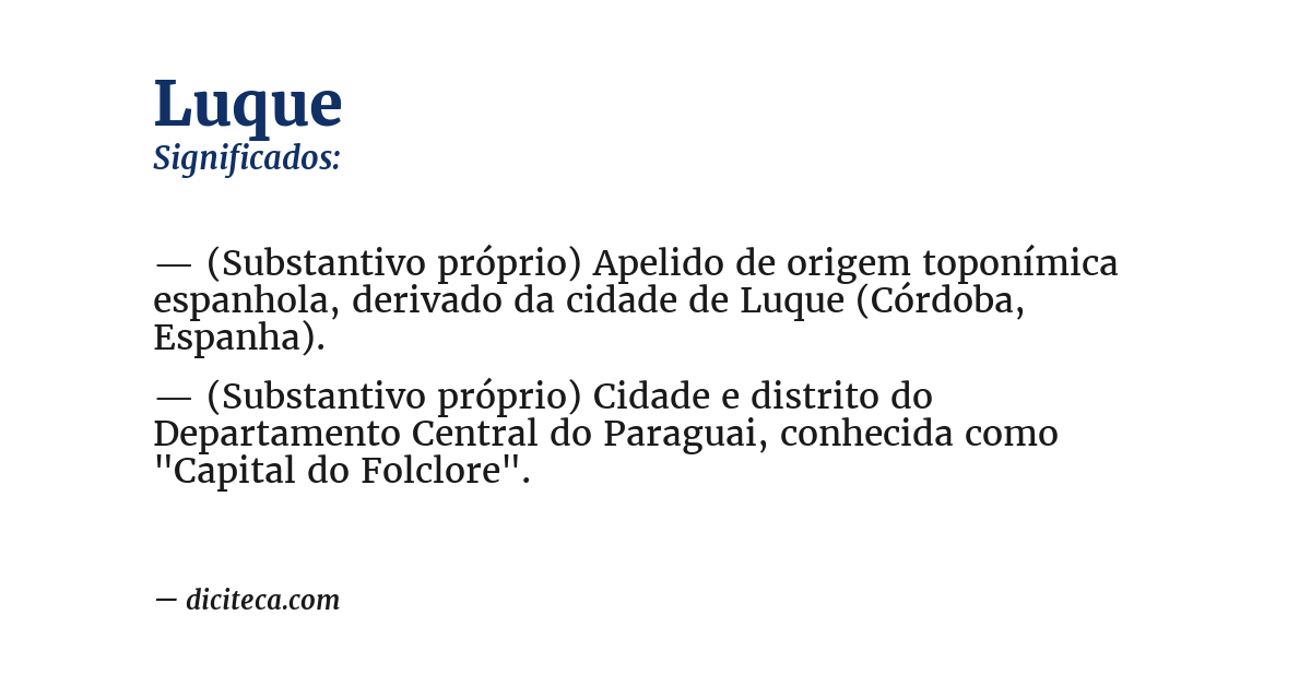 Significado de luque