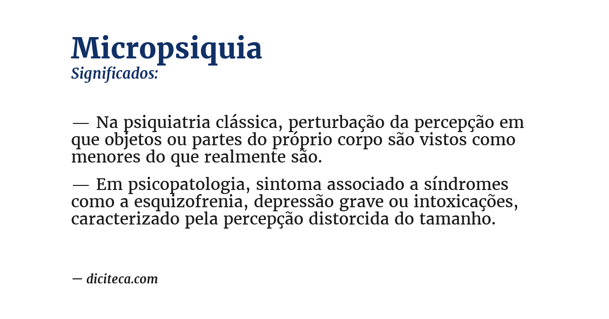Significado de micropsiquia