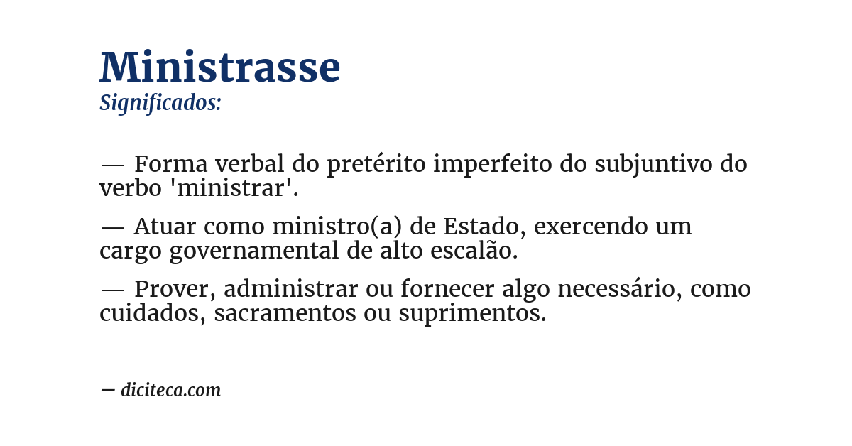 Significado de ministrasse